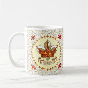 De Café Caneca Coroa Estandarte do Rei Pai