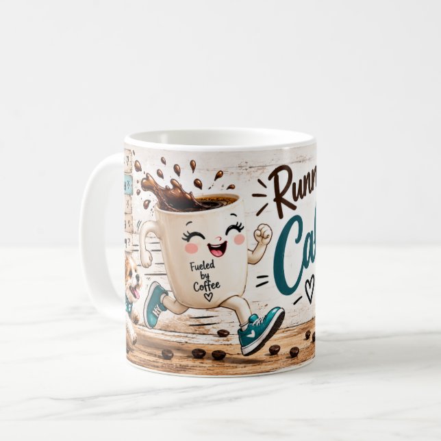 De Café Caneca Correndo em Caféina (Frente Esquerda)