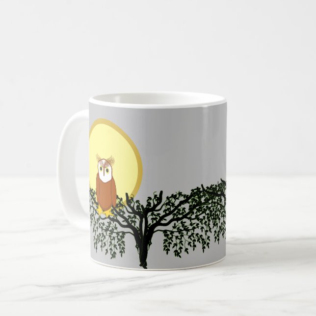 De Café Caneca - Coruja nos Galhos da Árvore com Lua (Frente Esquerda)