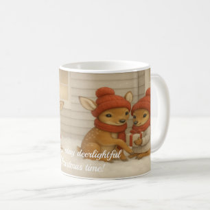 De Café Caneca Cozy Deer para Amantes do Natal