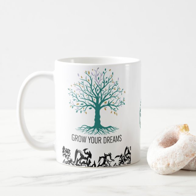 De Café Caneca Cresça Seus Sonhos – Siga Seus Sonhos Inspi (Com Donut)