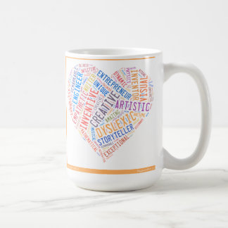 De Café Caneca criativa do Dyslexic