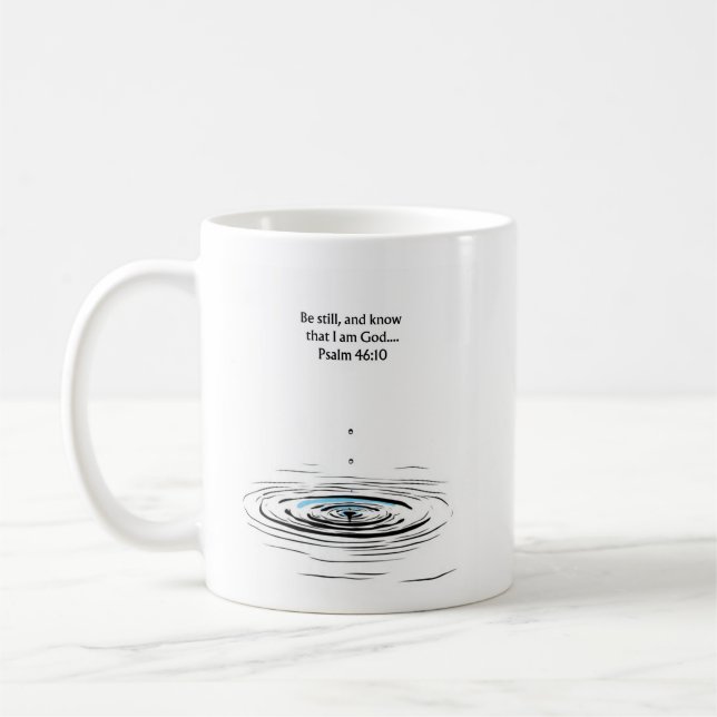 De Café Caneca cristã Salmo 46:10 | Presente Inspirador (Esquerda)