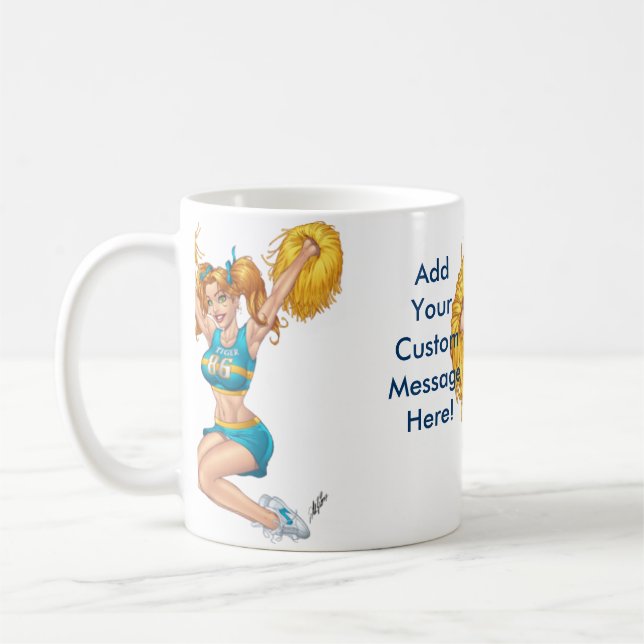 De Café Caneca customizável do cheerleader pelo Al Rio (Esquerda)