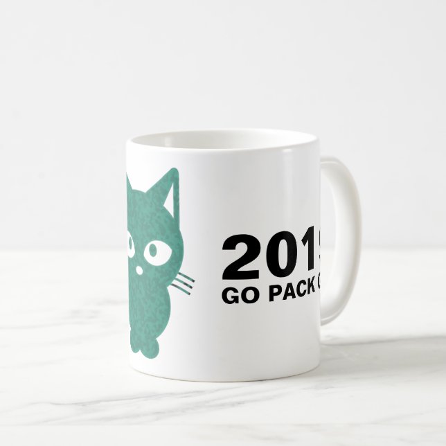 De Café Caneca customizável do gato dos empacotador (Frente Esquerda)