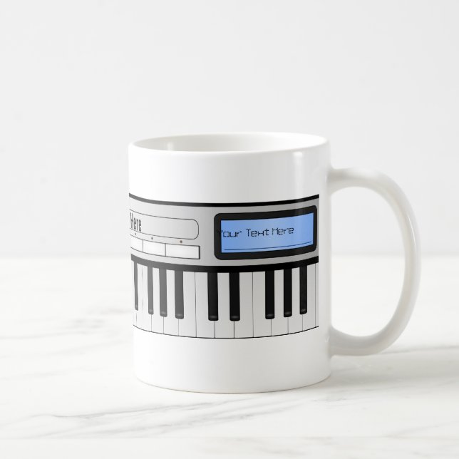 De Café Caneca customizável do teclado do sintetizador (Direita)