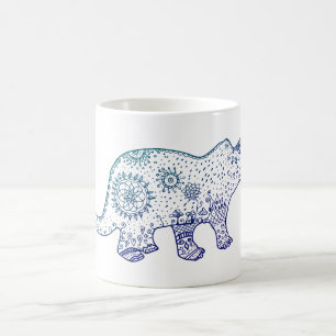 De Café Caneca da arte do dinossauro da mandala