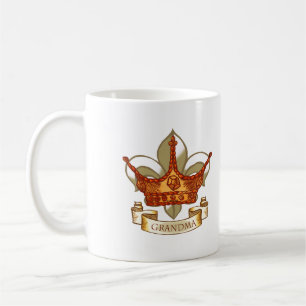 De Café Caneca da Avó Rainha com Estandarte da Coroa TBA