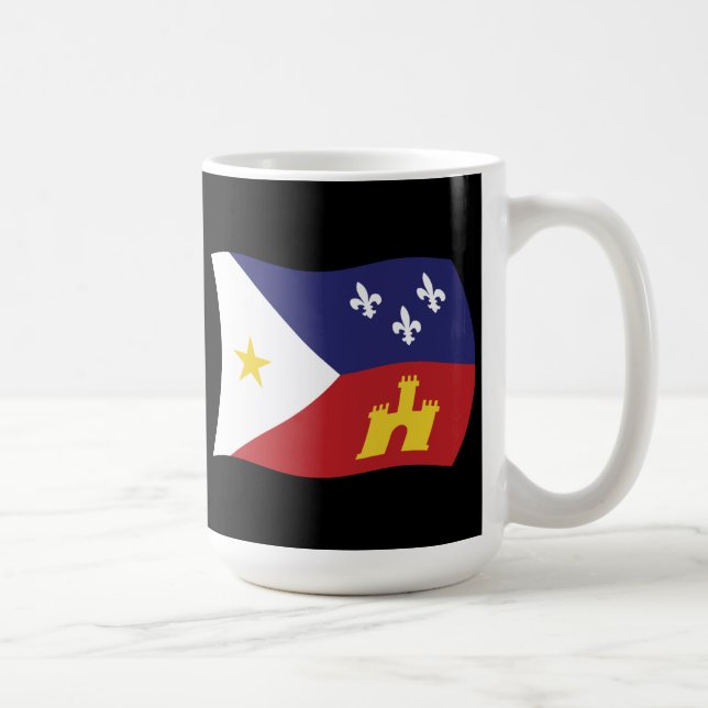 De Café Caneca da Bandeira da Acadiana (Direita)