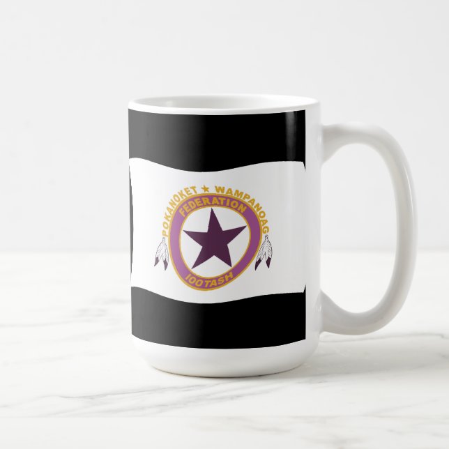 De Café Caneca da Bandeira da Tribo Wampanoag (Direita)