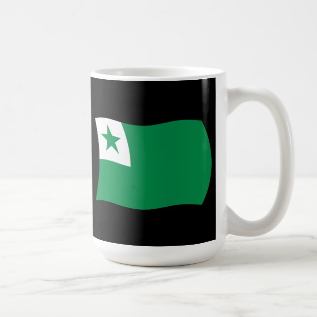 De Café Caneca da Bandeira do Esperanto (Direita)