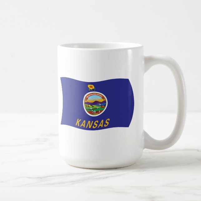 De Café Caneca da Bandeira do Kansas (Direita)