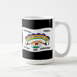 De Café Caneca da Bandeira do Sioux do Rio Cheyenne