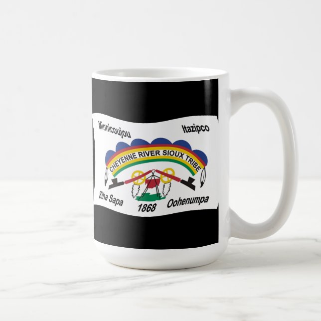 De Café Caneca da Bandeira do Sioux do Rio Cheyenne (Direita)