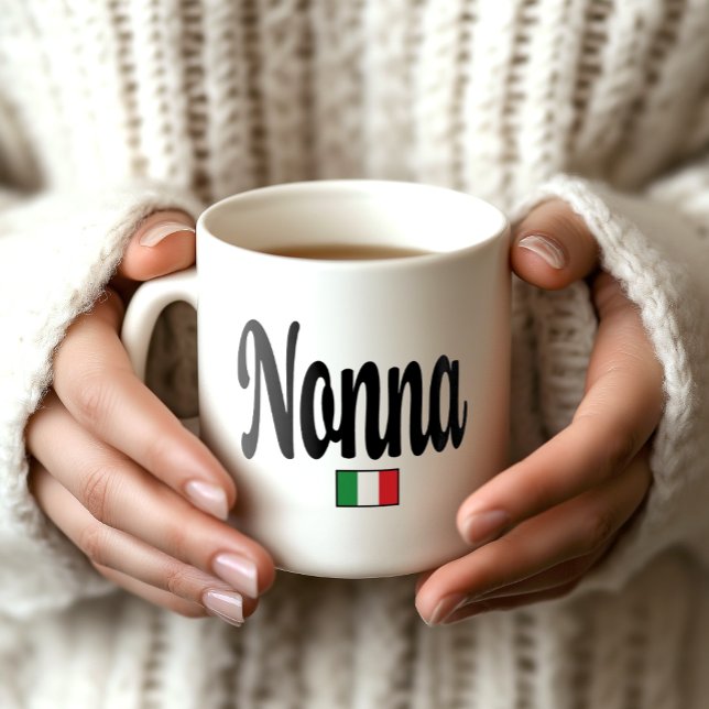 De Café Caneca da Bandeira Italiana Nonna (Nonna Mug - Gift for your Italian Grandma - Thoughtful Gift for Grandmother)