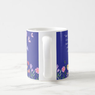 De Café Caneca da Bíblia Verso Floral “Confie no Senhor”
