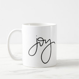 De Café Caneca da caligrafia da alegria