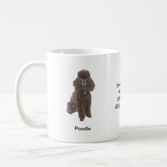 De Café Caneca da caniche padrão - com duas imagens e um (Esquerda)