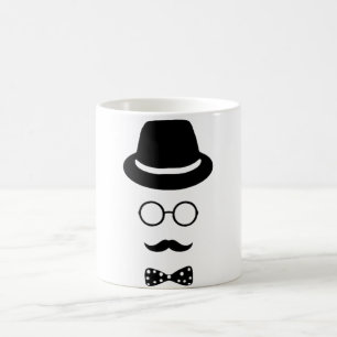 De Café Caneca da cara do hipster