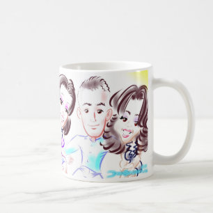 De Café Caneca da caricatura 3some do partido do MS