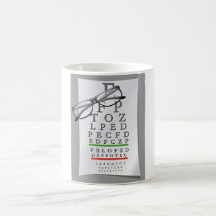 De Café Caneca da carta do optometrista