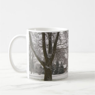 De Café Caneca da cena do inverno