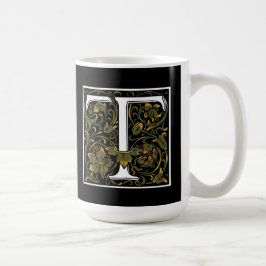 De Café Caneca da cor do monograma T