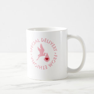 De Café Caneca da entrega especial - rosa