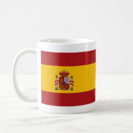 De Café Caneca da Espanha com Bandeira e Nome do Hino
