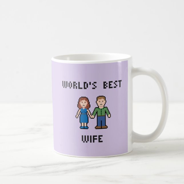 De Café Caneca da esposa do mundo do pixel a melhor (Direita)