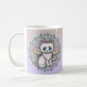 De Café Caneca da Fada do Gato Branco