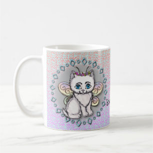 De Café Caneca da Fada do Gato Branco