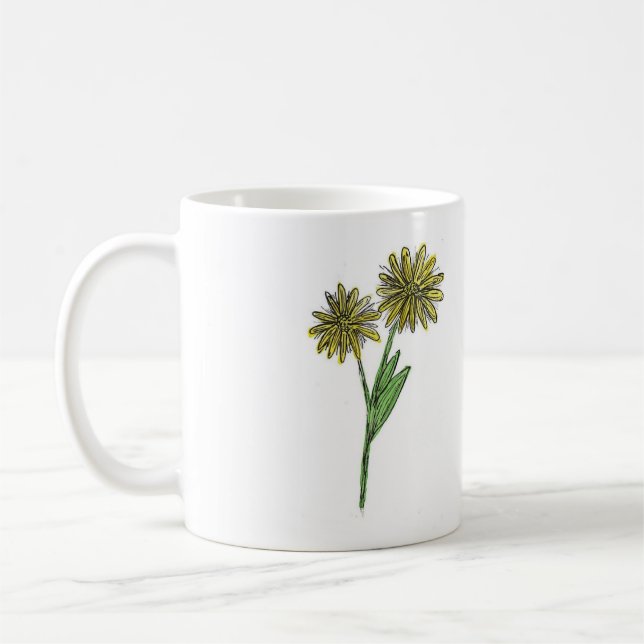De Café Caneca da flor (Esquerda)