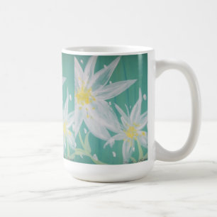 De Café Caneca da flor branca