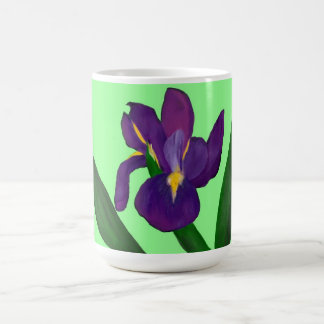 De Café Caneca da flor da íris