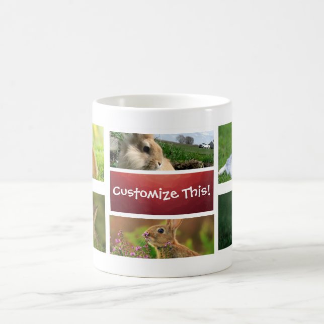 De Café Caneca da foto da colagem do coelho (Centro)