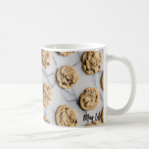 De Café Caneca da foto do teste padrão do biscoito dos