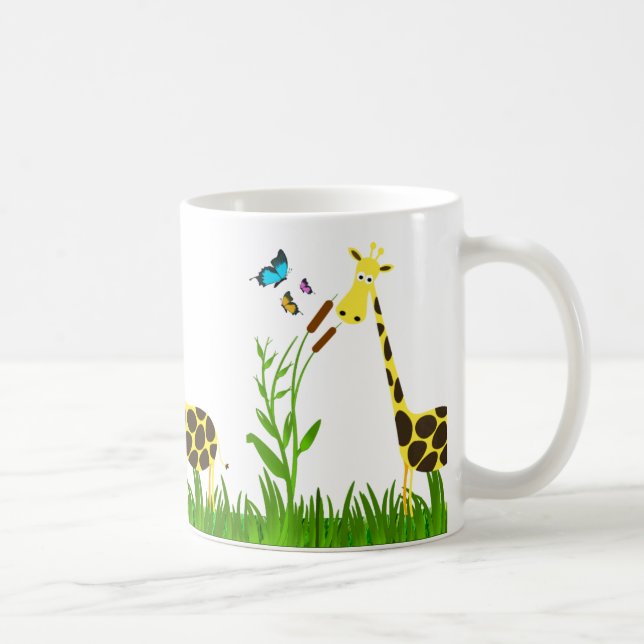 De Café Caneca da Girafa Fofa no Jardim (Direita)