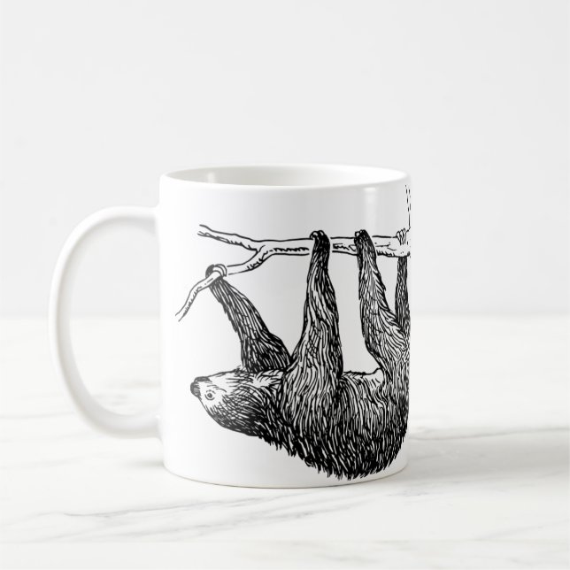 De Café Caneca da ilustração da preguiça (Esquerda)