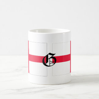De Café caneca da Inglês-Bandeira do G-texto