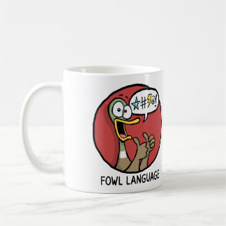De Café Caneca da língua da galinha (frente e verso)