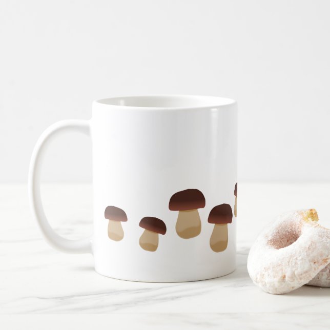 De Café Caneca da listra dos cogumelos (Com Donut)