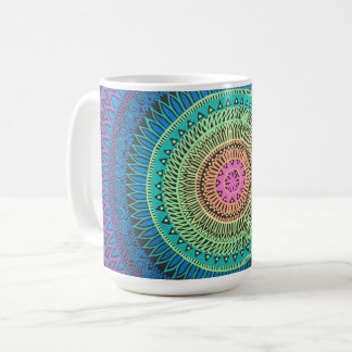 De Café Caneca da mandala do arco-íris
