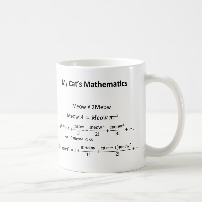 De Café Caneca da matemática do meu gato (Direita)