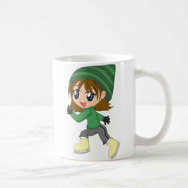 De Café Caneca da menina do patinagem no gelo (Direita)