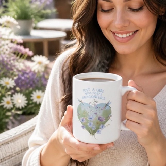 De Café Caneca da Menina que Ama Libélulas (Criador carregado)