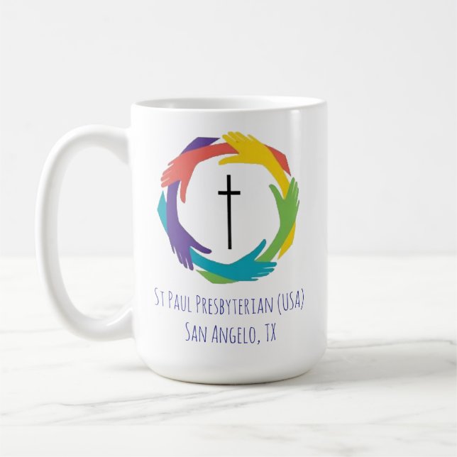 De Café Caneca da Missão St Paul Pres 15 oz (Esquerda)