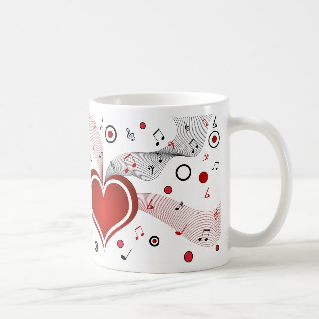 De Café Caneca da música do amor da ideia do presente dos (Direita)