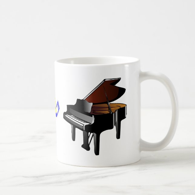 De Café caneca da música do piano (Direita)