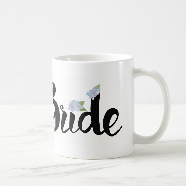 De Café Caneca da noiva - Hydrangeas roxos (Direita)